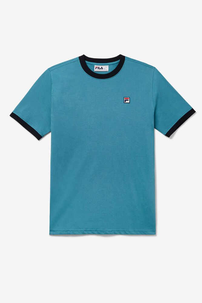 Fila T-Shirt Mens Blue - Marconi Ringer - Philippines 0457623-RV